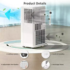 ZAFRO Portable Air Conditioners, 4 Modes Portable AC with Remote Control/LED Display/24Hrs Timer