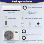 Costway 11500/11500/17000/23000 BTU Wifi Enabled Mini Split Air Conditioner & Heater Works with Alexa