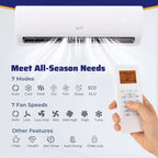 Costway 11500/11500/17000/23000 BTU Wifi Enabled Mini Split Air Conditioner & Heater Works with Alexa