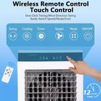 Evaporative Air Cooler, 1800CFM Portable Swamp Cooler with Remote Control, 3 Speeds, 12H Timer & 8.4 Gallon Water Tank, 3-IN-1 Cooling Fan