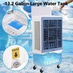 3500CFM Evaporative Air Cooler, Swamp Cooler with Remote Control and 12H Timer, 4 Ice Packs, 3 Modes & Wind Speeds for Outdoor Indoor Use, 13.2 Gallon
