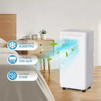 8,000 BTU Portable Air Conditioner for Room up to 350 Sq. Ft., Portable AC Unit with Remote Control, Sleep Mode, Window Kit Included