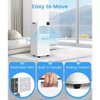 ZAFRO Portable Air Conditioners, Portable AC Unit with Cool, Fan & Dry Modes/Fast Cooling/Energy Efficient/Remote Control