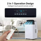 Acekool 10000 BTU Portable Air Conditioner, 3-in-1 AC with Fan & Dehumidifier, Remote, 3 Speeds, 24H Timer, Cools Rooms Up to 450 Sq.Ft, Easy Install