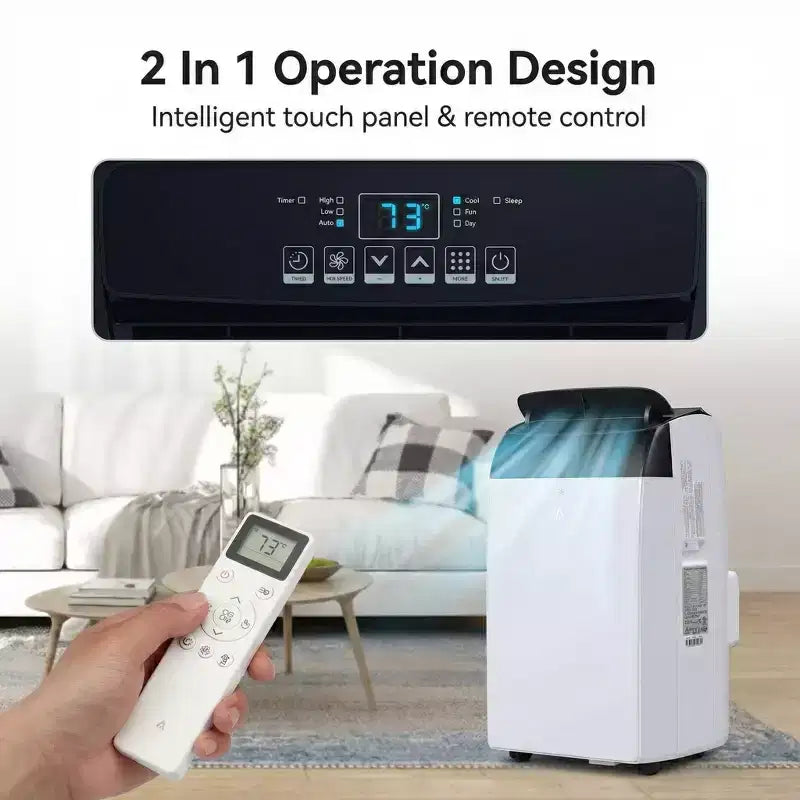 Acekool 10000 BTU Portable Air Conditioner, 3-in-1 AC with Fan & Dehumidifier, Remote, 3 Speeds, 24H Timer, Cools Rooms Up to 450 Sq.Ft, Easy Install