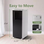 Acekool 8000 BTU Portable Air Conditioner, Quiet 3-in-1 AC with Remote, Cools Up to 350 Sq.Ft, Dehumidifier, Fan, 24H Timer