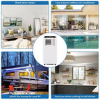 8000BTU Portable Air Conditioner with Efficient Cooling, Compact and Lightweight Design for Easy Portability, Ideal for Small to Medium Rooms