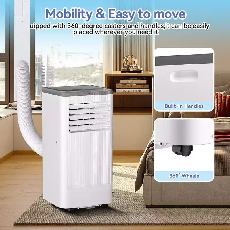 10000 BTU Portable Air Conditioner with Wheels, Portable AC Unit with Remote, Indoor Air Conditioner for Room 560 SQ.FT, Cooling/Fan/Dry Modes