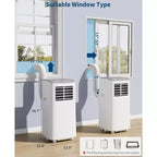 Acekool 8,000 BTU Portable Air Conditioner, 4-in-1 AC Dehumidifier Fan, Remote, Timer, for Rooms up to 350 Sq. Ft, Window Kit
