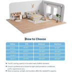 Acekool 8,000 BTU Portable Air Conditioner, 4-in-1 AC Dehumidifier Fan, Remote, Timer, for Rooms up to 350 Sq. Ft, Window Kit