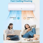 Acekool 12,000 BTU Mini Split AC & Heat Pump, 21 SEER2 Inverter, WiFi, Ductless System with Install Kit for Rooms up to 750 Sq Ft, 230V