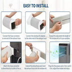 Acekool 8,000 BTU Portable Air Conditioner, 4-in-1 AC Dehumidifier Fan Sleep Mode, Remote, Timer, Window Kit, for Rooms up to 350 Sq. Ft, Grey