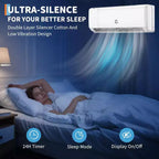 Acekool 24000 BTU Mini Split Air Conditioner & Heat Pump, 19 SEER2 Inverter, WiFi Smart Control, Ductless AC with Remote for Rooms up to 1500 Sq Ft
