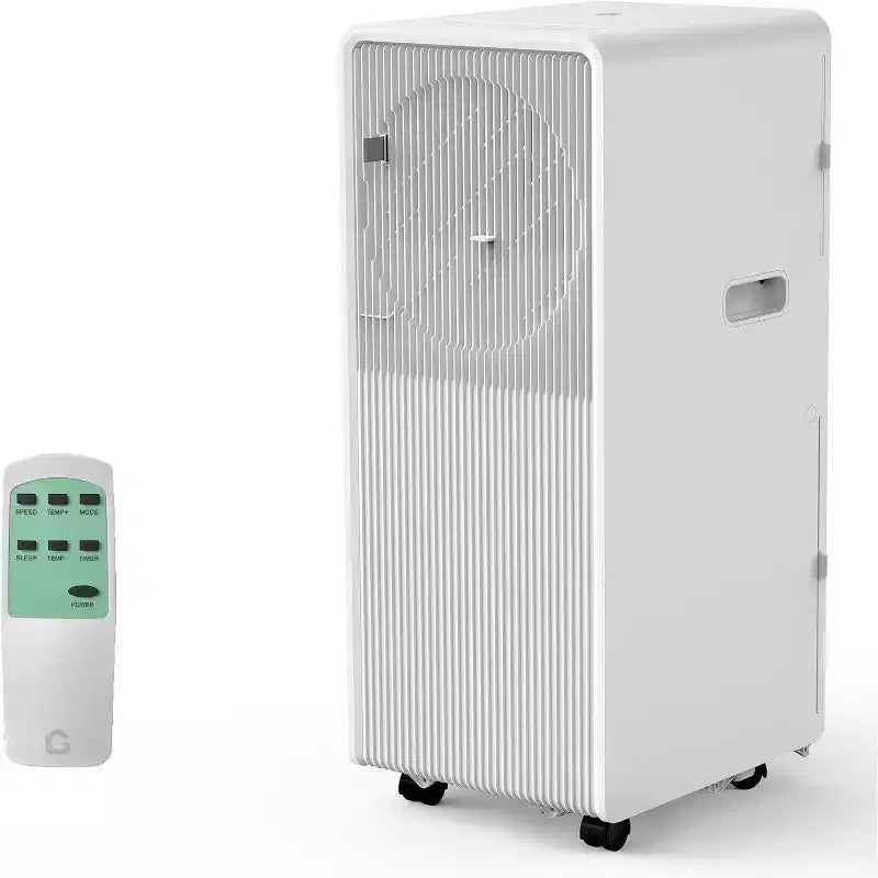 Acekool 8,000 BTU Portable Air Conditioner, 3-in-1 AC Dehumidifier Fan, Dual Motors, Auto Swing, Remote, for Rooms up to 350 Sq. Ft, White