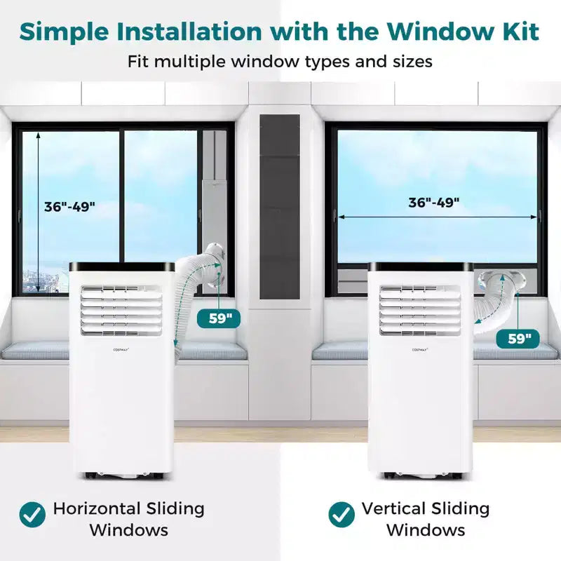 Costway 8000/10000 BTU Portable Air Conditioner with Fan and Dehumidifier Remote Control