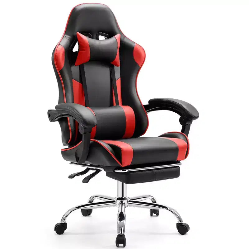 Okak Ergonomic Gaming Chair with Footrest and Lumbar Support, Computer Chair with Headrest and Armrest, Rolling Chair for Study, Office