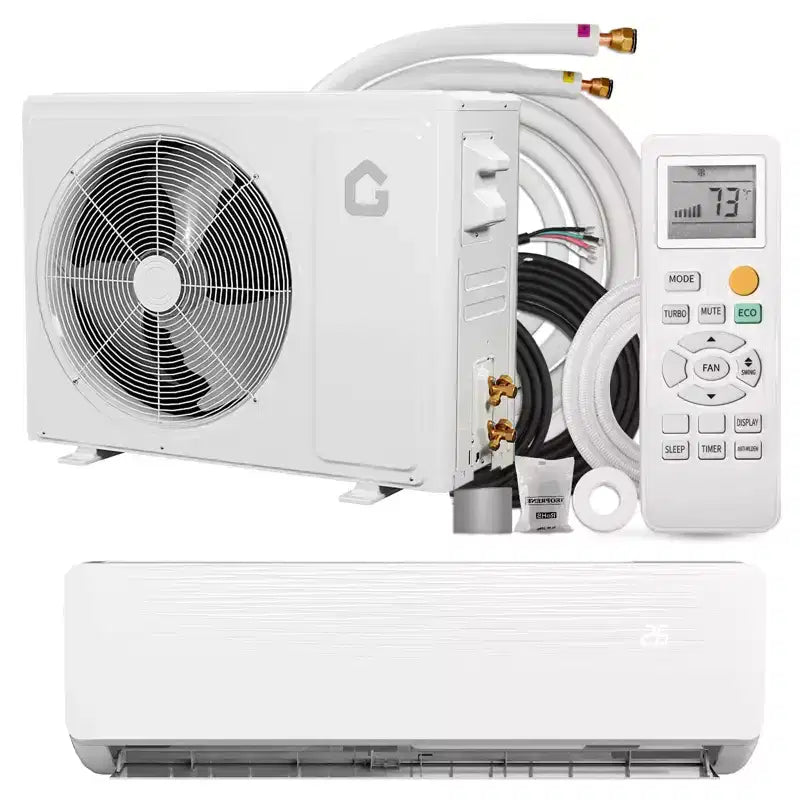 GustoWave Mini Split Air Conditioners with Heat Pump, 19 SEER2, White