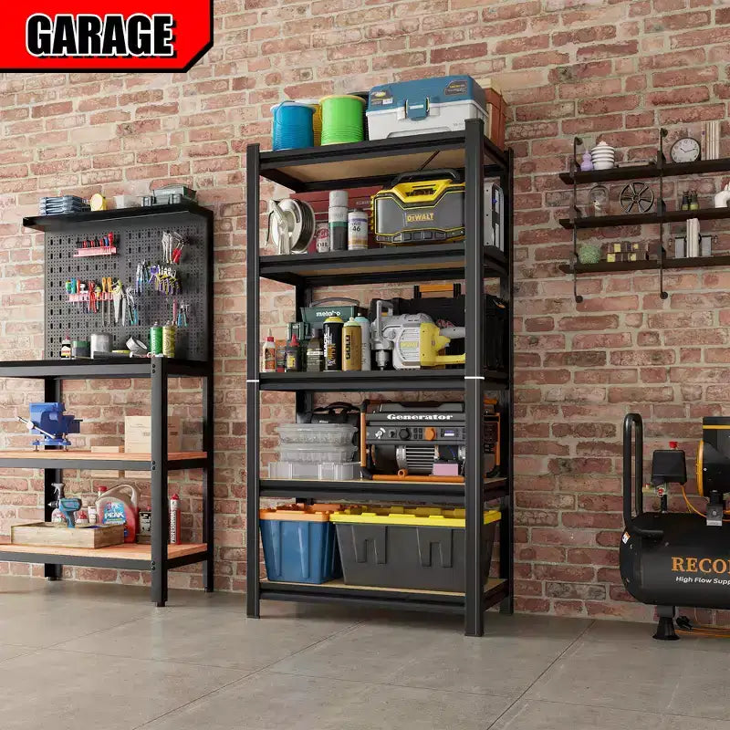 Clihome 5 Tier Modular Storage Rack,500 lbs/shelf Capacity Can Be 2 Separate Units Storage Shelf