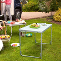 Mesa de camping plegable portátil ligera de aluminio de 47 pulgadas