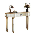Mesa de consola moderna con espejo y cajón de almacenamiento, mesa de entrada semicircular para pasillo, vestidor o sala de estar de 47 pulgadas - Panipeachy