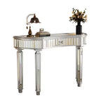 Mesa de consola moderna con espejo y cajón de almacenamiento, mesa de entrada semicircular para pasillo, vestidor o sala de estar de 47 pulgadas - Panipeachy