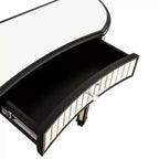 Mesa de consola moderna con espejo y cajón de almacenamiento, mesa de entrada semicircular para pasillo, vestidor o sala de estar de 47 pulgadas - Panipeachy