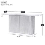 Mesa consola estrecha de 147 cm con superficie de chapa de fresno, mesa de sofá moderna, mesa de entrada para sala de estar, pasillo o recibidor-Panipeachy