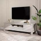 Mueble de TV de Granja de 63 pulgadas con gabinete, centro de entretenimiento para televisores de hasta 70 pulgadas, no requiere ensamblaje, acabado natural