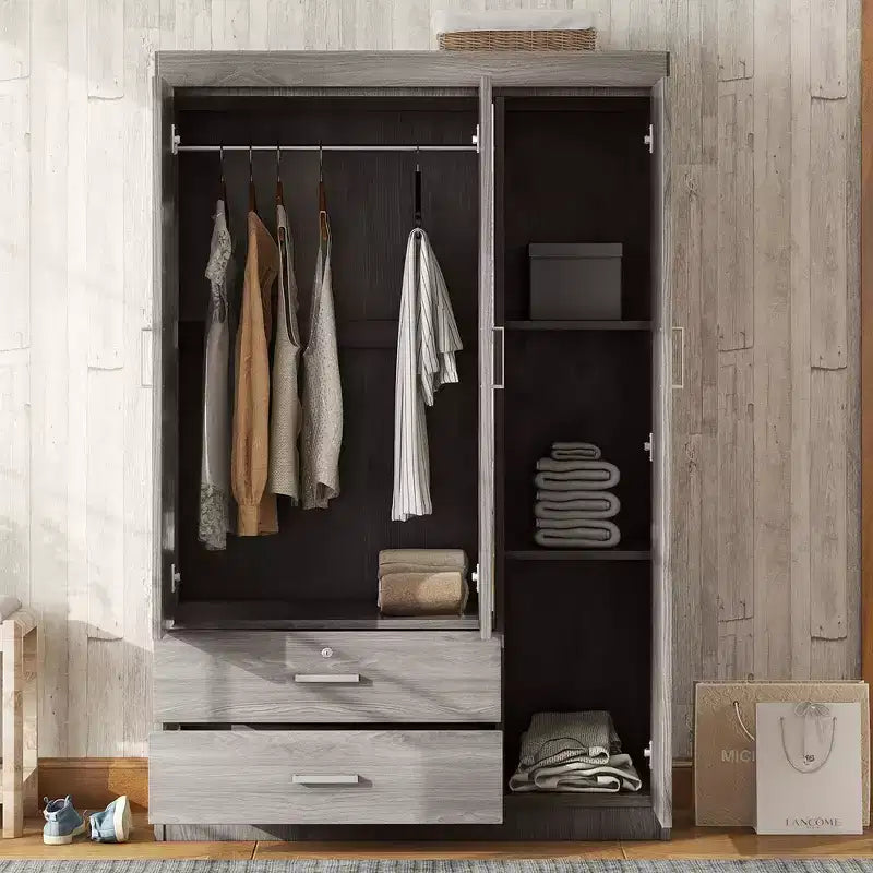 Armario de madera de 3 puertas