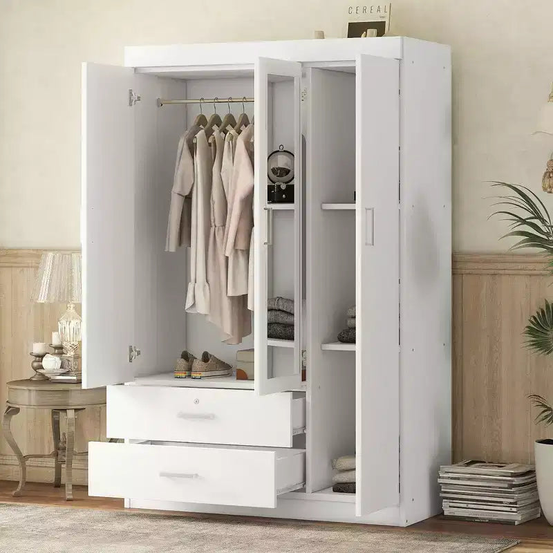 Armario de madera de 3 puertas