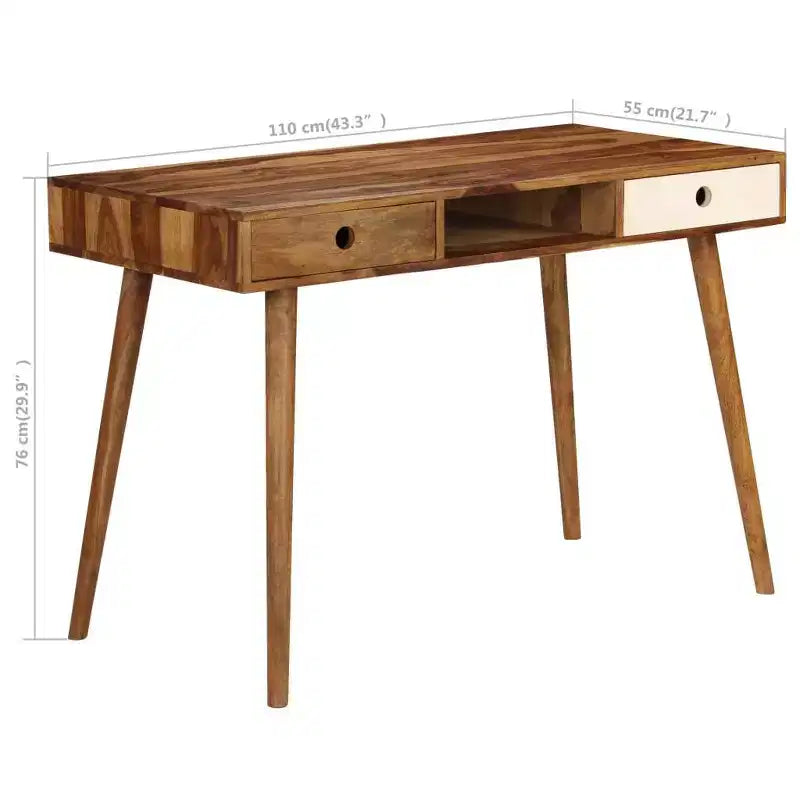 Escritorio 110x55x76 cm Madera maciza de acacia