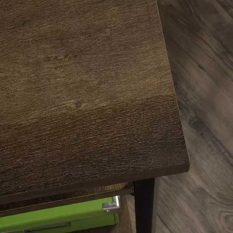 Escritorio de almacenamiento rústico de madera Willow