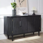 59" Armario de almacenamiento moderno de madera decorativo