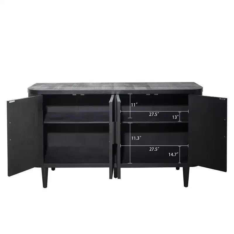 59" Armario de almacenamiento moderno de madera decorativo