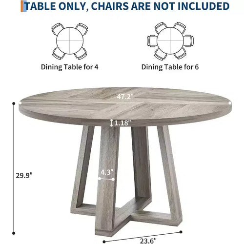 Mesa de comedor redonda de 47"