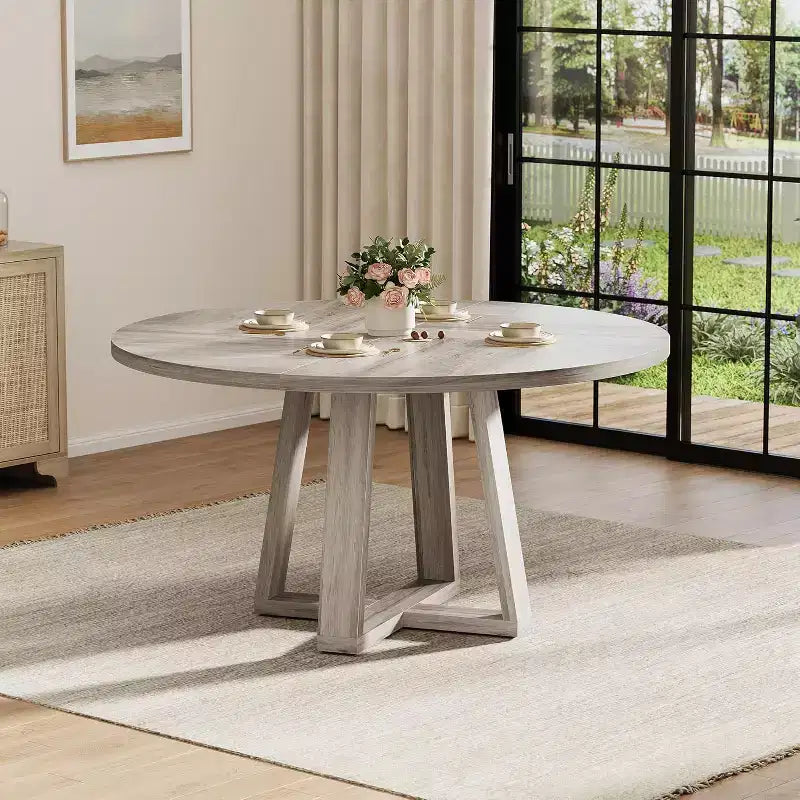 Mesa de comedor redonda de 47"