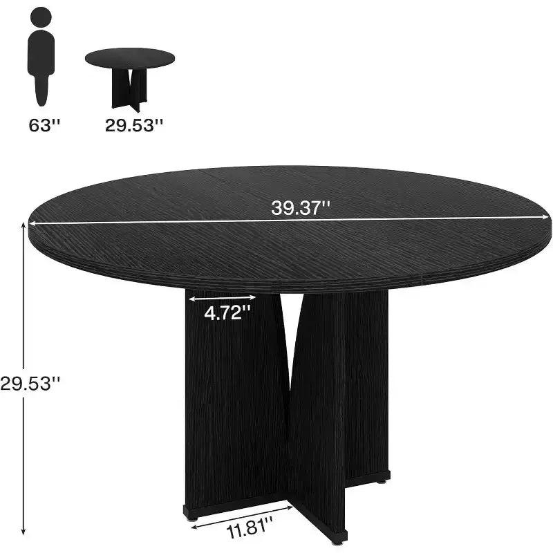 Mesa de comedor redonda de 39,37"