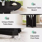 Mesa de comedor redonda de 39,37"