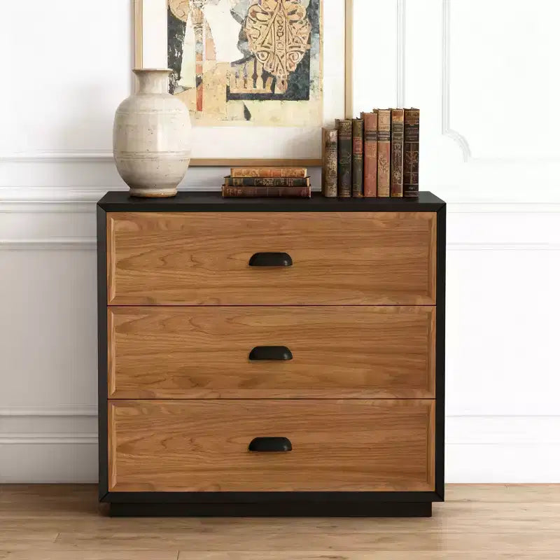 Mesita de noche de madera maciza de 31.49" Farmhouse