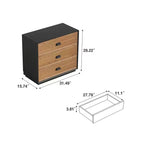 Mesita de noche de madera maciza de 31.49" Farmhouse