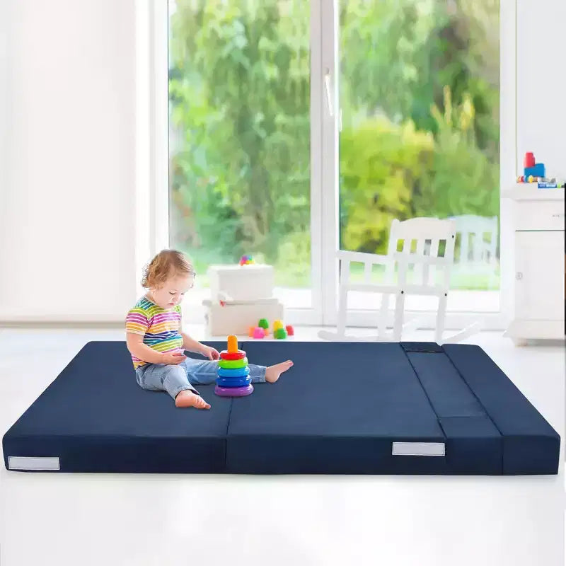Sofá cama plegable convertible versátil - Futón perezoso de suelo 4 en 1 de tamaño doble con almohadas, espuma de alta densidad, sillón reclinable plegable
