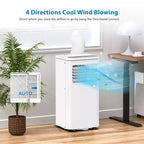 Acekool 8,000 BTU Portable Air Conditioner, 3-in-1 Cooling Fan Dehumidifier, Sleep Mode, 24H Timer, Remote for Rooms up to 350 Sq Ft