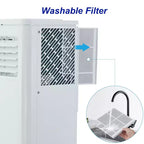 Acekool 10,000 BTU Portable Air Conditioner, 3-in-1 Cooling Fan Dehumidifier, Quiet AC with Remote, Timer, Window Kit for Rooms up to 450 Sq Ft