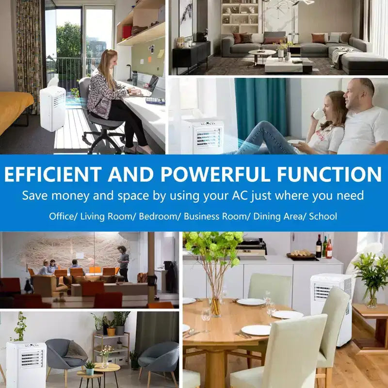 Acekool 10,000 BTU Portable Air Conditioner, 3-in-1 Cooling Fan Dehumidifier, Remote, 24H Timer, Window Kit for Rooms up to 450 Sq Ft