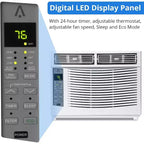 Acekool 6,000 BTU Window Air Conditioner, Smart Wi-Fi AC with Remote, Quiet Cooling for Rooms up to 250 Sq Ft