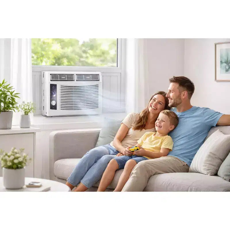 Acekool 5,000 BTU Window Air Conditioner, Fast Cooling Window AC with Remote, Timer, Quiet Room Cooling for Small Rooms up to 300 Sq Ft