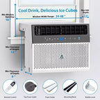 Acekool 6,000 BTU Smart Window Air Conditioner, Wi-Fi Room AC with Remote, Quiet Cooling for Rooms up to 250 Sq Ft