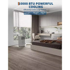 10000 BTU Portable Air Conditioner, Quiet 3 in-1 Cooling Unit for Rooms Up to 450 Sq.Ft, Includes Dehumidifier & Fan Modes