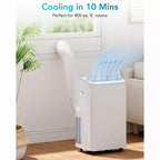 12,000 BTU 3-in-1 Portable AC  Cools & Dehumidifies up to 750 Sq.Ft. with Remote, Sleep Mode, Timer & Installation Kit. Ideal for Dorm, Office, Home
