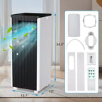 8,000 BTU Portable AC  Built-in Dehumidifier & Fan Cools 350 Sq.Ft. Includes Timer, Sleep Mode, Remote & Window Kit